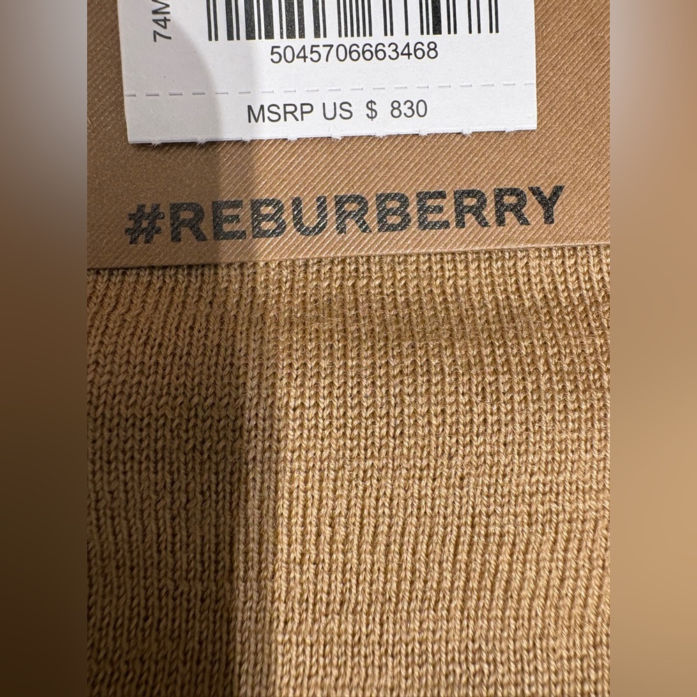 Sale ends 5/20 Burberry Wool Sweater Beige Women's L NWT - Picture 2 of 6